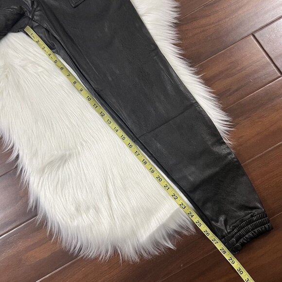 Spanx Size Small Noir Black Faux Leather Like‎ Jogger Pants - Picture 6 of 10